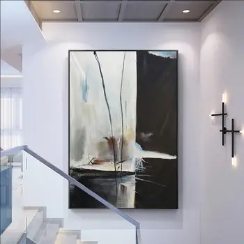 

Abstract canvas painting wall art pictures for living room home wall decor gold art original acrylic thick texture quadro caudro