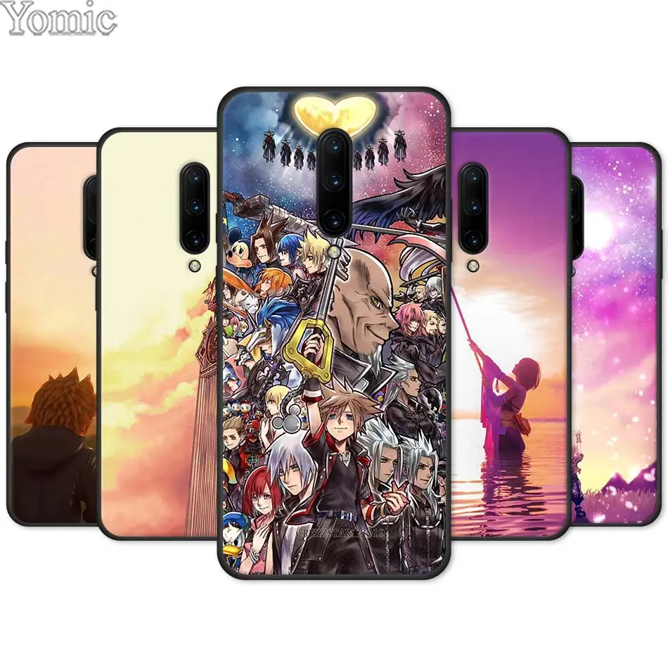 Anime Kingdom Hearts Black Case for font b Oneplus b font font b 7 b font