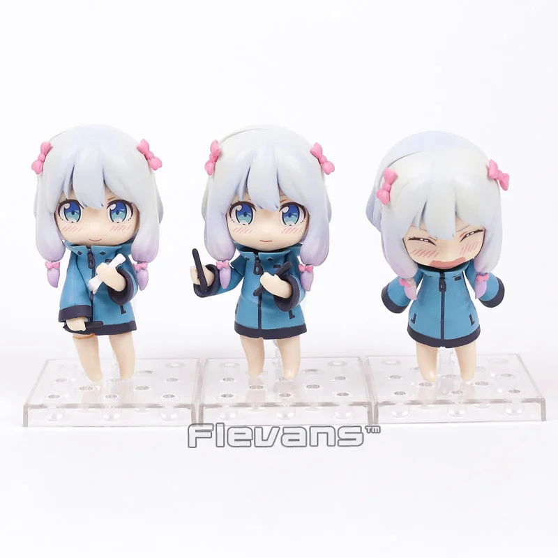 Цена Аниме эроманга сенсей Izumi sagiri версии Nendoroid Куклы ПВХ Цифры Игрушечные лошадки 3 шт. компл. 10 см