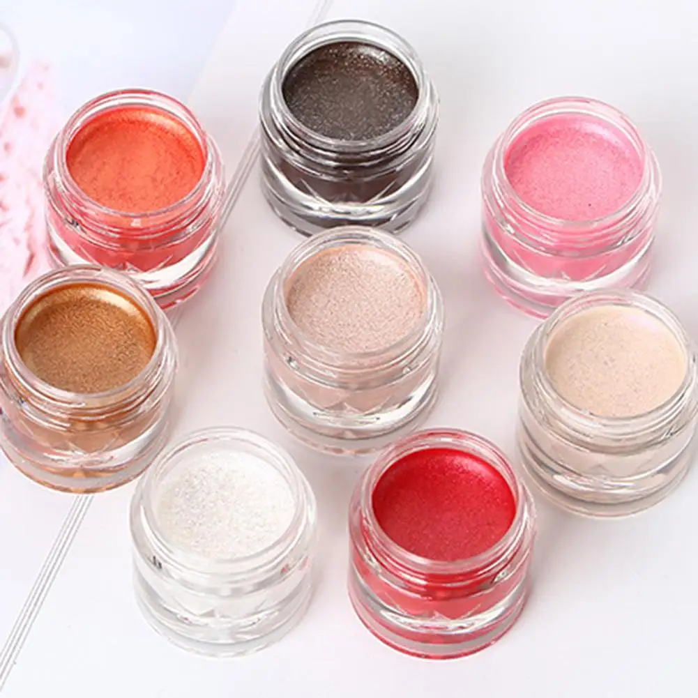 

1pcs Monochromatic Eyeshadow Cream Long-lasting Waterproof Glitter Eye Shadow Shimmer Shiny Eyeshadow Cream Eye Makeup Cosmetics
