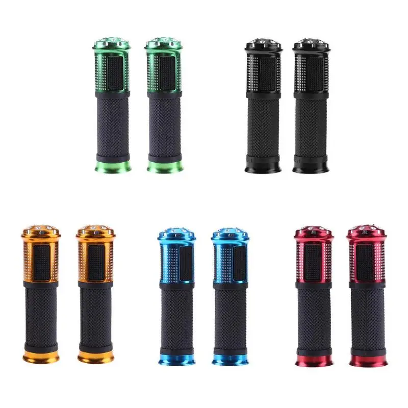 2pcs Universal Motorcycle Handlebar Grips Handle Bar Motorbike ATV Anti