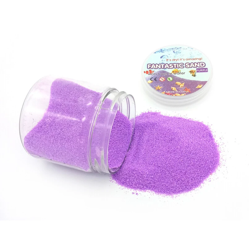 Нетоксичный волшебный никогда не влажный песок дети взрослые играть ремесло инновационные игрушки Космический песок - Цвет: Фиолетовый