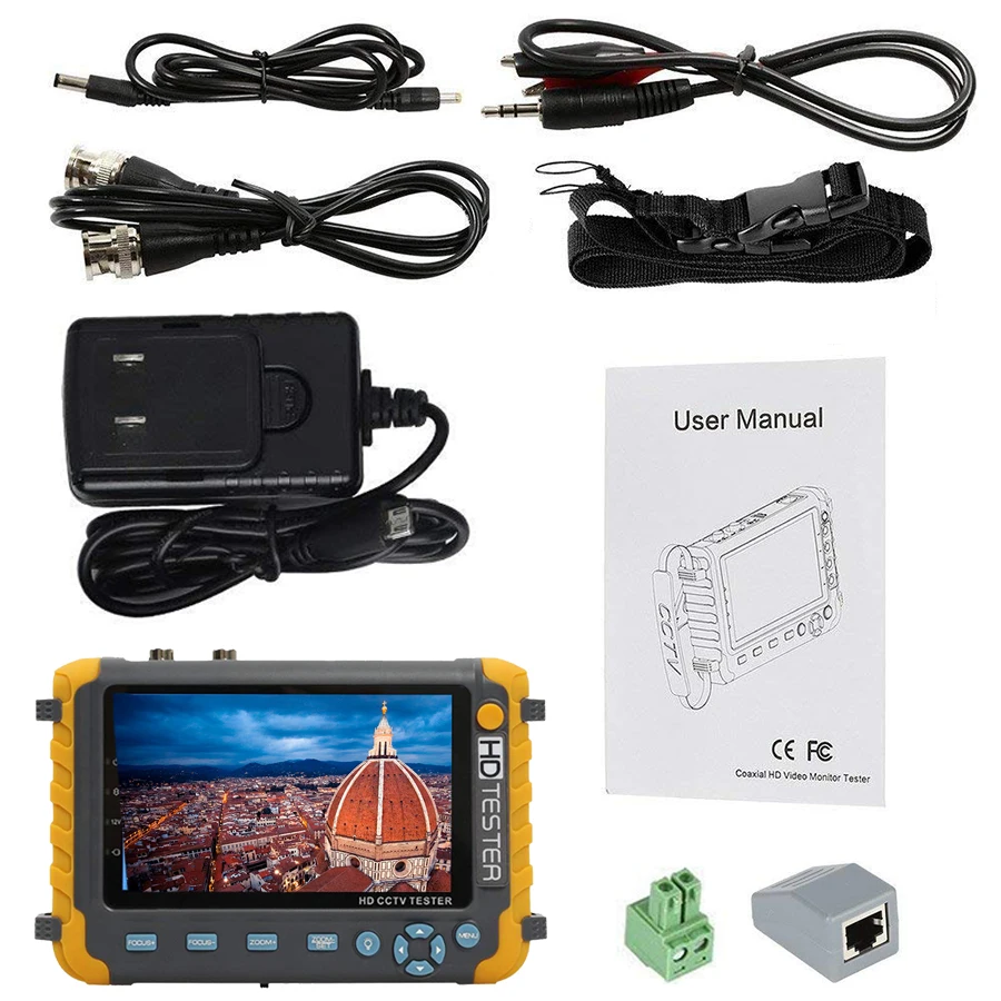  2018 Upgraded IV8W 5 inch CCTV Tester Monitor 5MP 4MP TVI AHD CVI CVBS Security Camera Tester Suppo