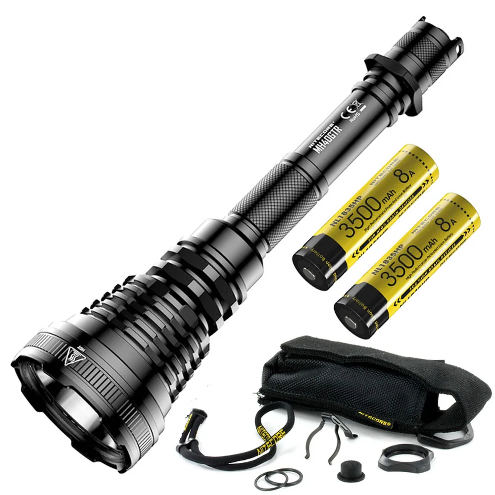 NITECORE MH40GTR охотничий фонарь CREE XP-L HI V3, светодиодный, макс. 1200 люмен, длинный фонарь, 1004 м, зарядка постоянного тока, тактический перезаряжаемый фонарь - Испускаемый цвет: MH40GTR NL1835HP