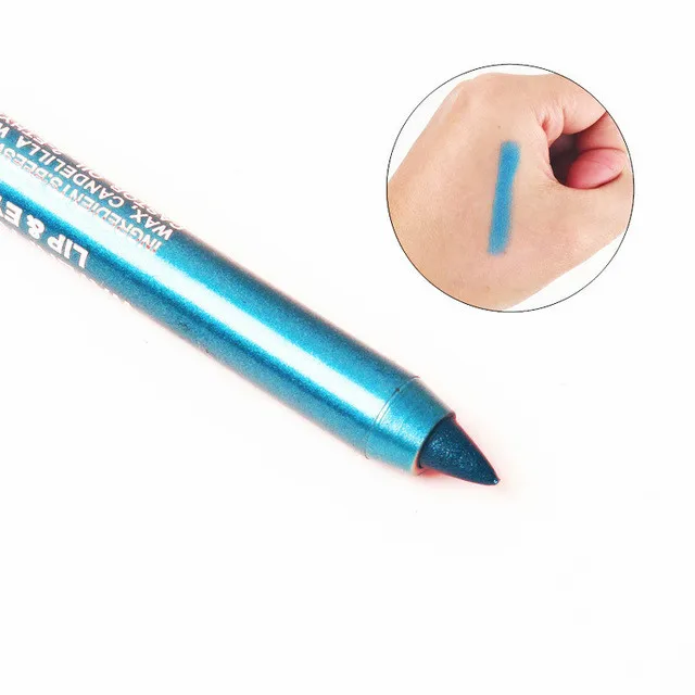 1Pc Fashion Women Long lasting Eye Liner Pencil Pigment Light Blue Color Waterproof Eyeliner Pen