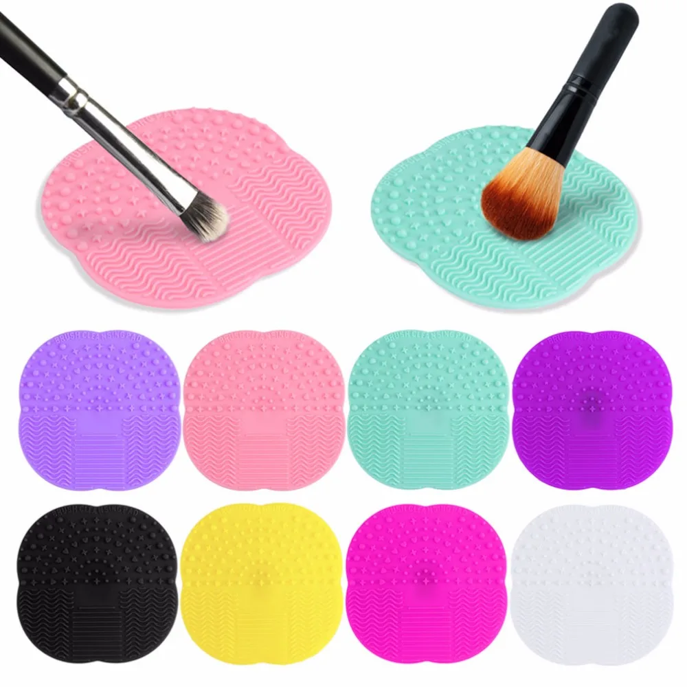 Silicone Makeup Brushes Cleaner Washing Scrubber Board Cosmetic Cleaning Mat Pad Tools by 200pcs