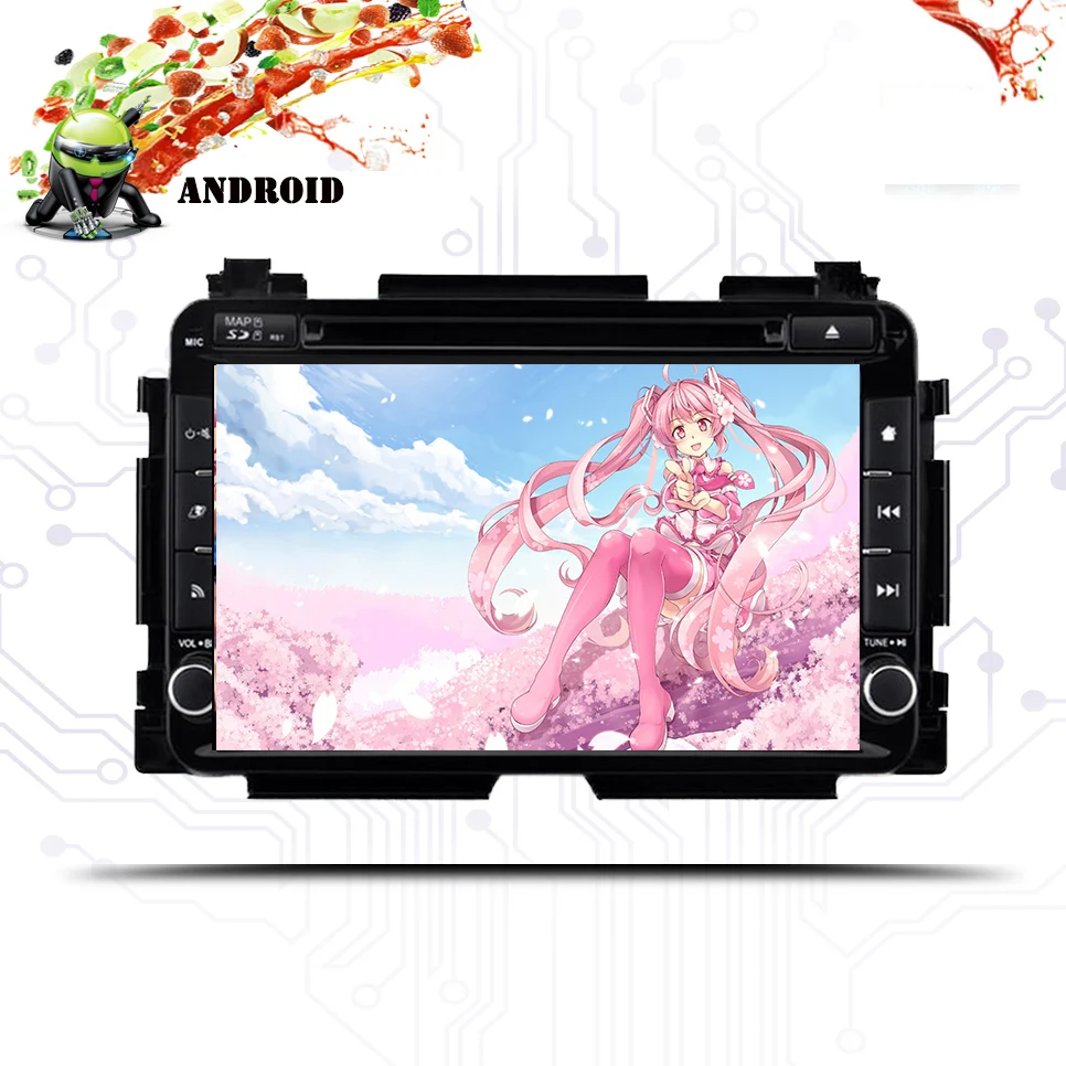 Best Octa Core Android 9.0 Car media dvd video player gps glonass 3/4g for Honda HRV VEZEL 2013+ CarPlay Steering wheel Head Unit 5