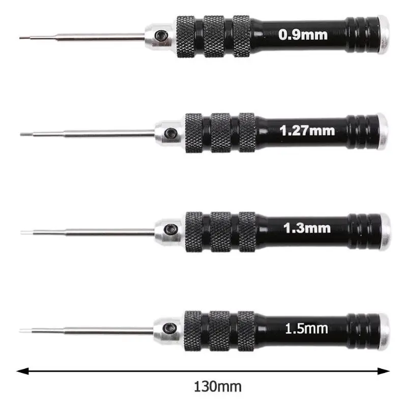 Из быстрорежущей стали с черной ручкой болты с шестигранной отвертки набор инструментов 0,9/1,27/1,3/1,5 мм для RC беспилотный летательный аппарат с трёхмерными чертёжами металлические инструменты для ремонта