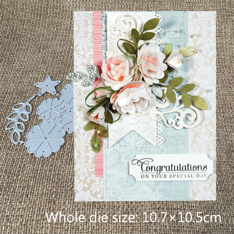 

New Design Craft Metal Cutting Dies cue die Flowers leaves stars Scrapbooking Album DIY Paper Card Craft Embossing Die Cuts