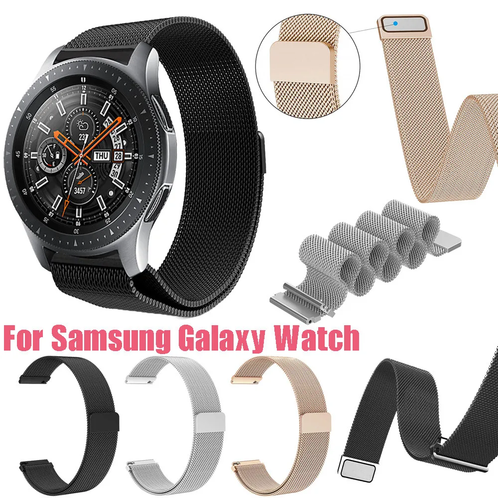 

Milanese Magnetic Loop Stainless Steel Wristband For Samsung Galaxy Watch 46mm watchbands brown gear s3 frontier nato strap