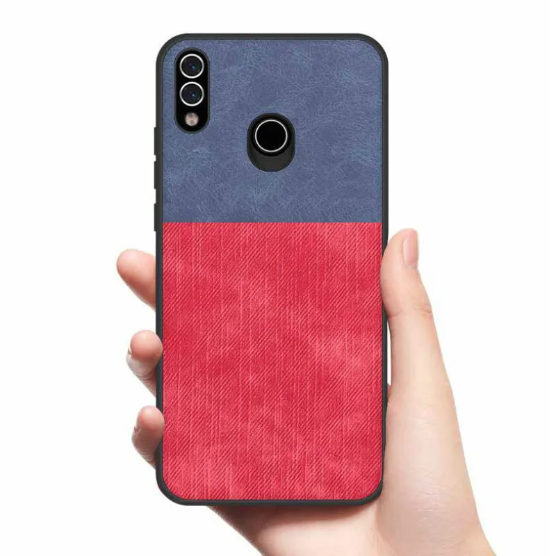 

Fabric Skin Case For Huawei Honor 8x 8c Case Canvas Denim Leather Cover For Huawei Honor V9 9 Soft Silicone Phone Cover Coque