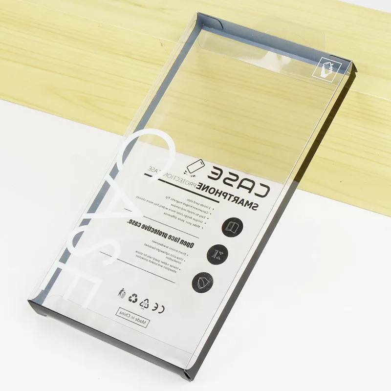 Модная пластиковая упаковка ПХВ пластиковая черная прозрачная Розничная упаковка упаковочная коробка для iPhone 8 7 6 4,7 5,5 Чехол для мобильного телефона 300 шт