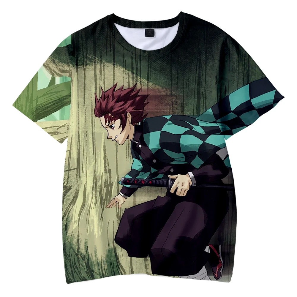 Demon Slayer Tanjiro Tshirt Kids 3d Print Summer T Shirt For Boys Children Cosplay Anime Costume Clothes 4 5 6 7 8 9 10 12 Year T Shirts Aliexpress