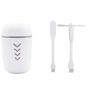 

Air Humidifier 200Ml Large Capacity Household Silent Ultrasonic Air Humidifier With Led Night Light And Fan