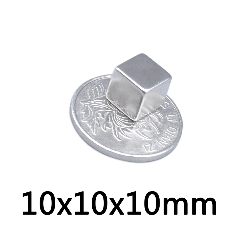 5 шт. 10x10x10 мм NdFeB постоянные магниты супер редкоземельный магнит квадратный магнит 10X10X10 мм Сильный магнитный куб