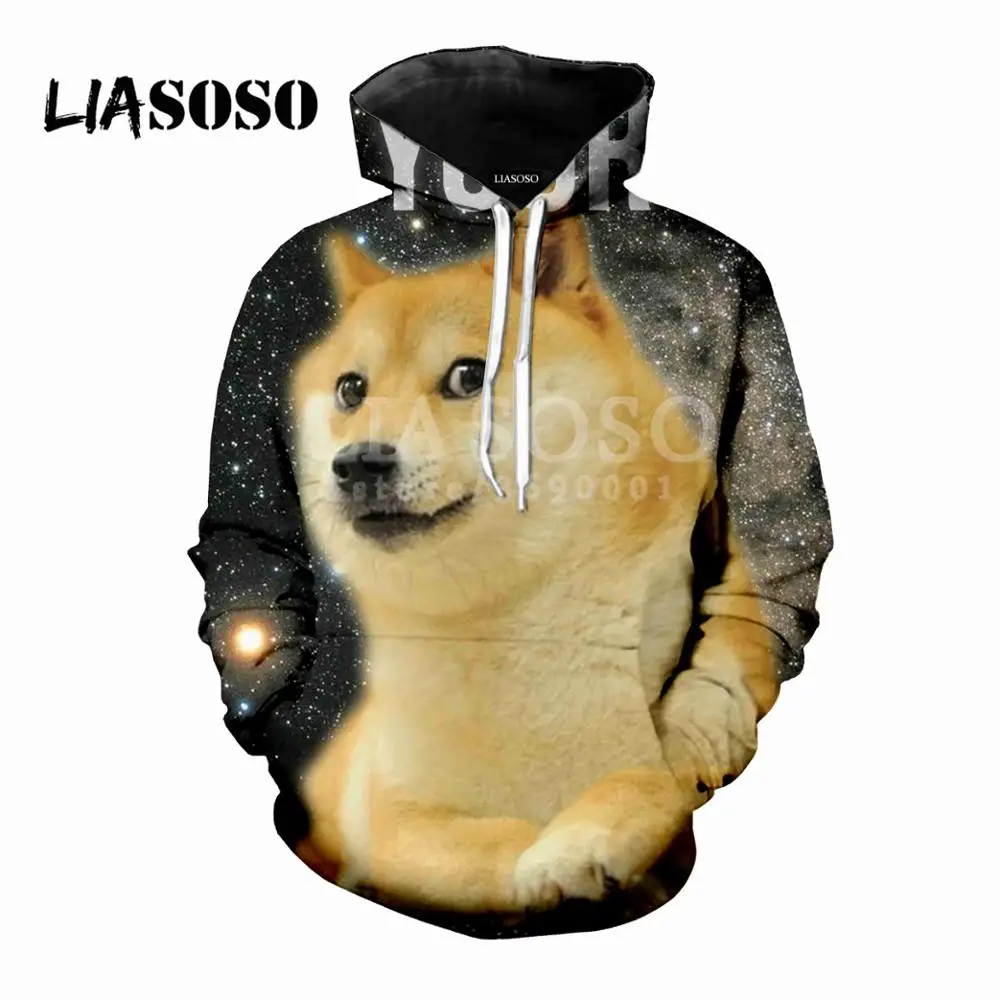 LIASOSO прикольные shiba Inu Doge собака уход за кожей лица 3D принт Для женщин Для мужчин Толстовки с капюшоном толстовки пуловер свободного покроя в стиле «хип-хоп» X0485