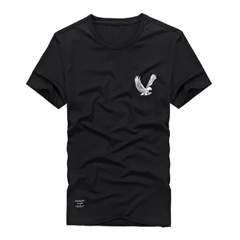 

Mens Tshirts Fashion Summer MEN Cotton Tops Light Blue Camisetas Hombre Fitness Eagle T-shirt Man Casual T Shirt White Tops Tees