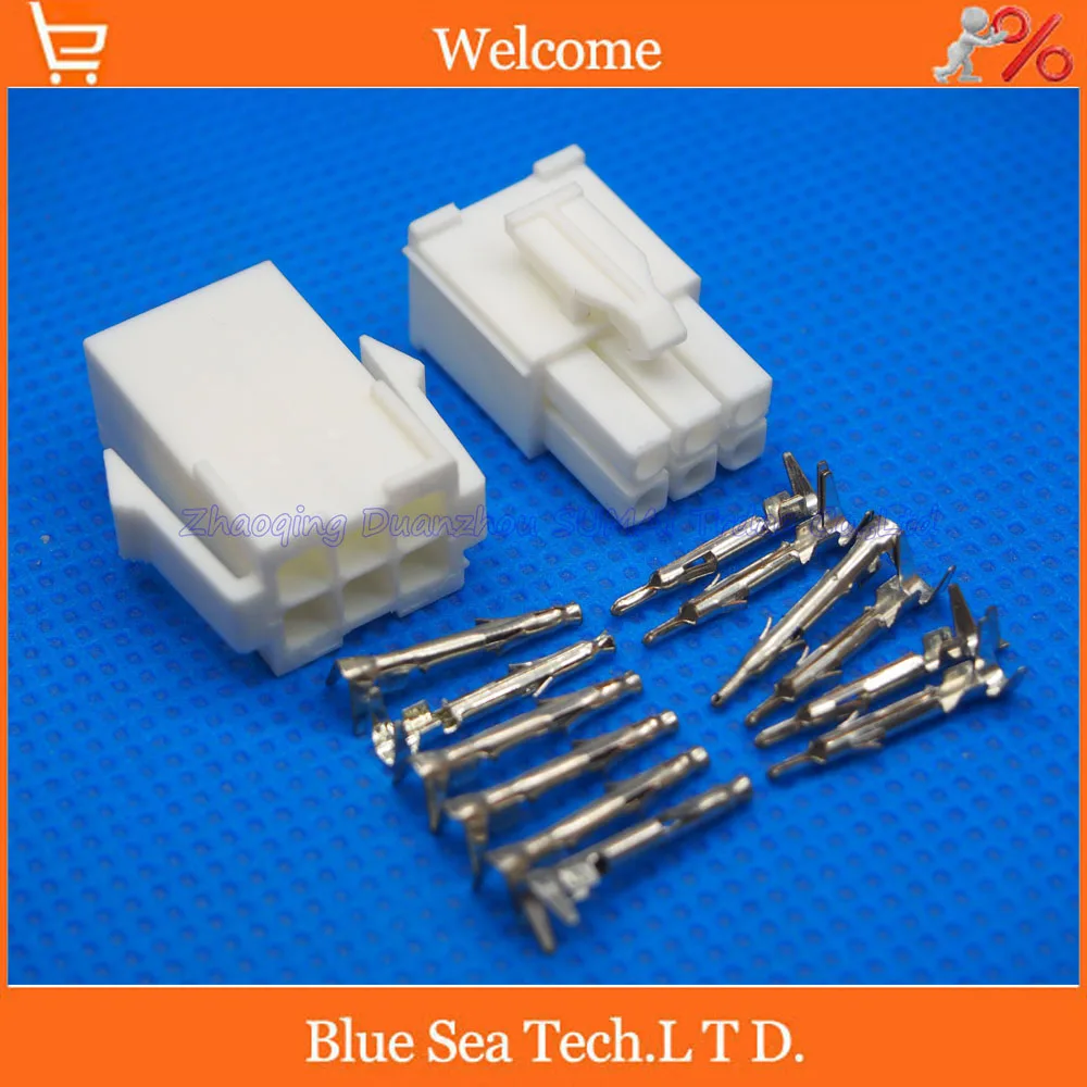 

FL4.14-6P 6 Pin/way 4.14mm Electrical connector kit (Housing+Terminal) for car/boat/motorbike ect