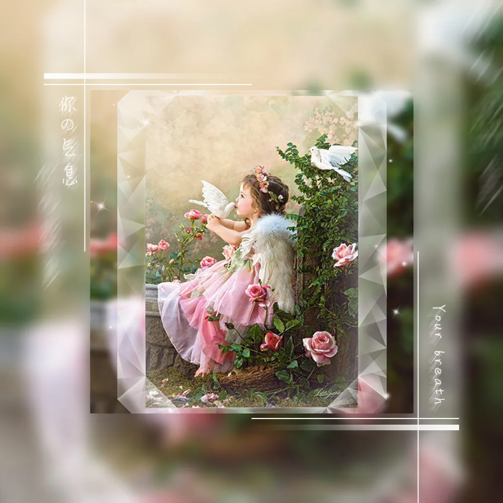 AZQSD Diamond Mosaic Embroidery Fairy Angel Diamond Painting Full square Rhinestone cross stitch Home Decor 5D.jpg_640x640_1