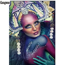 Алмазная мозаика алмазная живопись на заказ цвет красота вышивка стразами девушка аксессуары круглый камень Бриллиантовая мозаика домашний декор