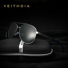 2017 Diseñador de la Marca Pilot VEITHDIA Moda Hombres gafas de Sol de Aleación Gafas de Sol Polarizadas Masculinas gafas gafas de sol masculino 3585