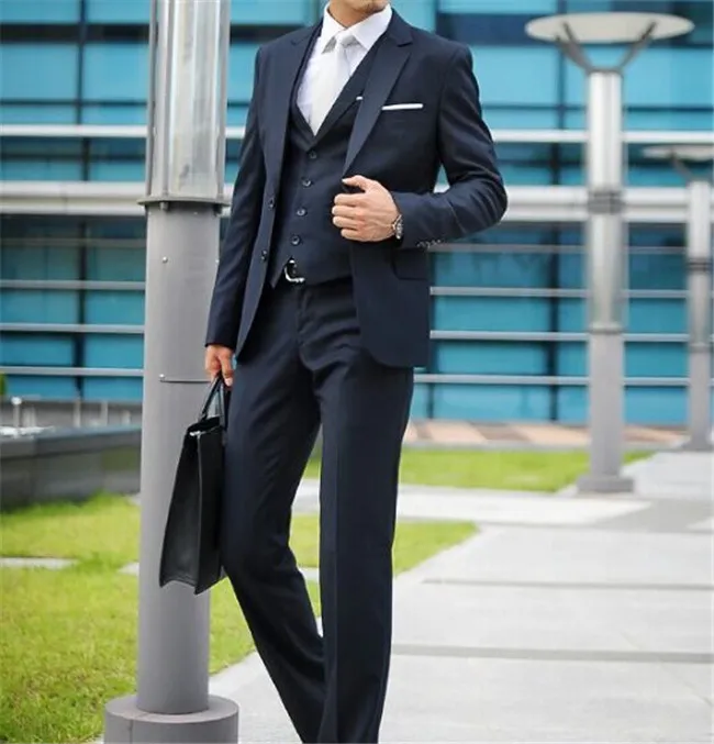 Для мужчин модный костюм жилет плюс Размеры S-XXXL Формальные Бизнес жилет, Зауженная модель с фирменным дизайном 10 Цвета повседневные платья жилеты F1003 - Цвет: navy blue