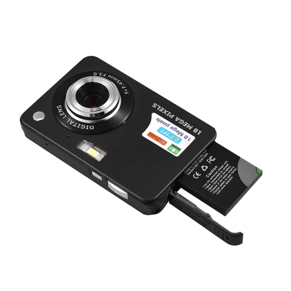 18Mp Max 5Mp cmos-сенсор 2,7 дюймов экран цифровые камеры 8x цифровой зум и повторная литиевая батарея черный, красный, серебристый цвета