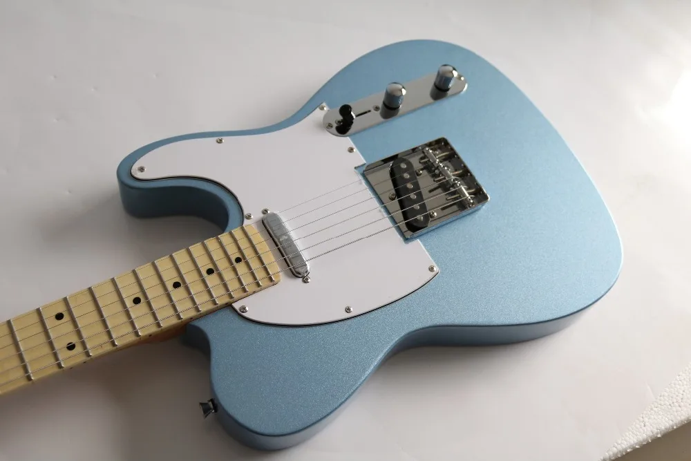 

Top quality factory custom New Arrival F telecaster blue Gold color Electric Guitar Free Shipping