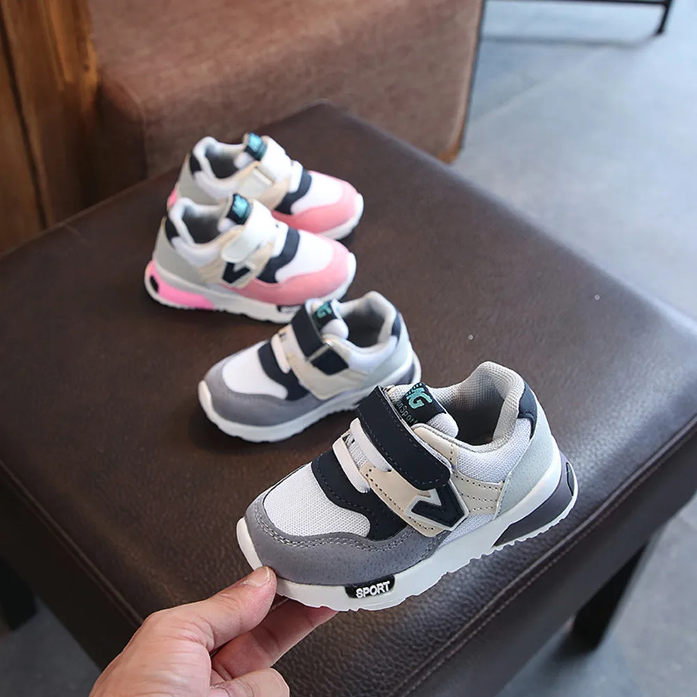 

kids sneakers Toddler Baby Boys Girls Children Casual Sneakers Mesh Soft Running Letter Shoes sapato infantil7.84gg