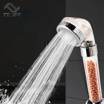 

TTLIFE 3 Mode High Pressure Mineral Beads Shower Head Handheld Negative Ion Filter Top Spray Head for Bathroom Accessories Sets