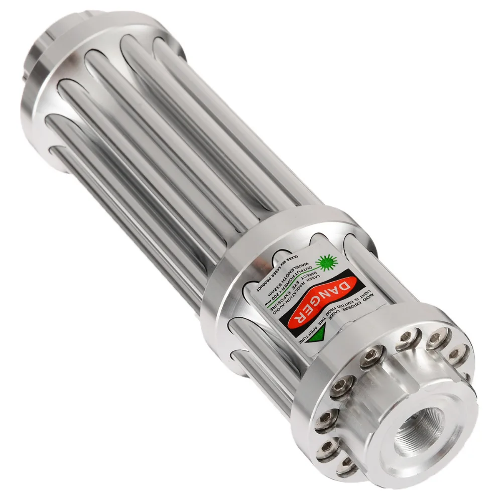 Silver 532nm Green Laser Pointer 20 Miles Green Laser Pointer Pen Lazer Zoomable Beam Light Focus Adjustable 0.5MW 532nm Gifts