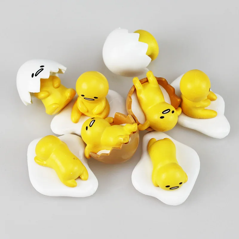 Hot Sale 8Pcs/Set Lovely Gudetama Figure PVC Figures Toys Mini Dolls 3cm Approx Great Gift | Игрушки и хобби