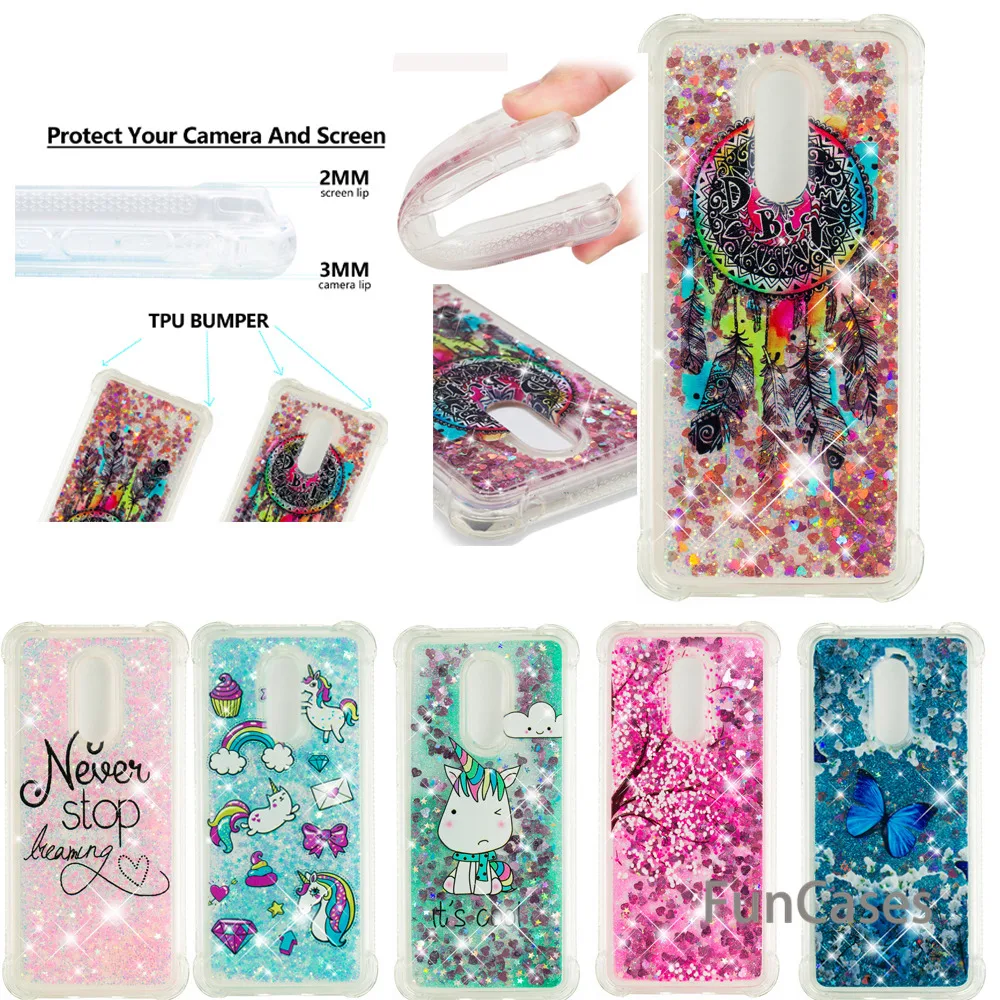

Dynamic Glitter Liquid Quicksand Shockproof Clear Soft Case For Xiaomi Mi 5X A1 Redmi 5 Plus 4A 5A Note 4X Bling Silicone Cover