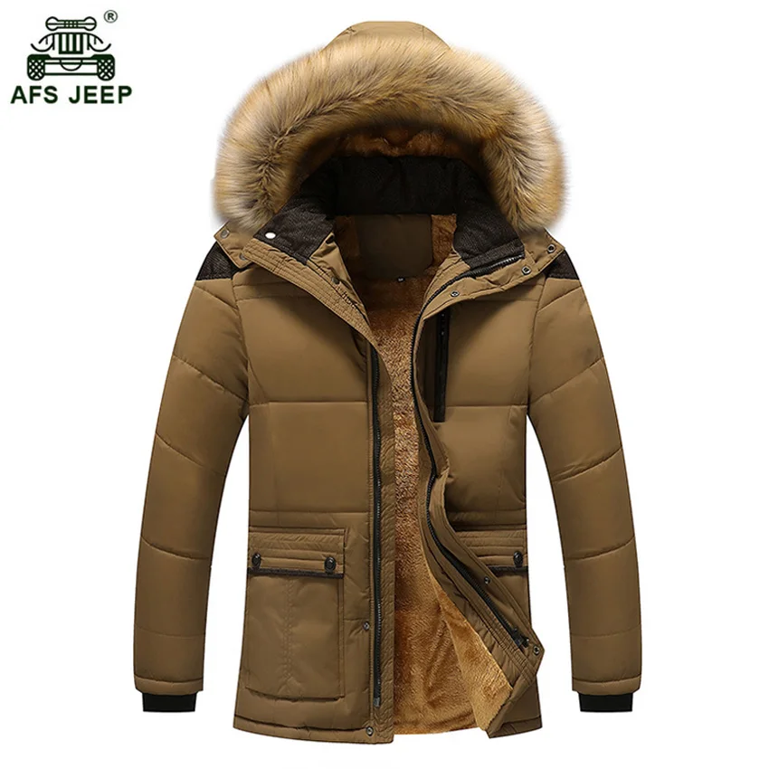2017 высокое качество Для мужчин утолщение Брендовое зимнее пальто в стиле милитари хлопок-стеганая куртка Для мужчин новые модные теплые с
