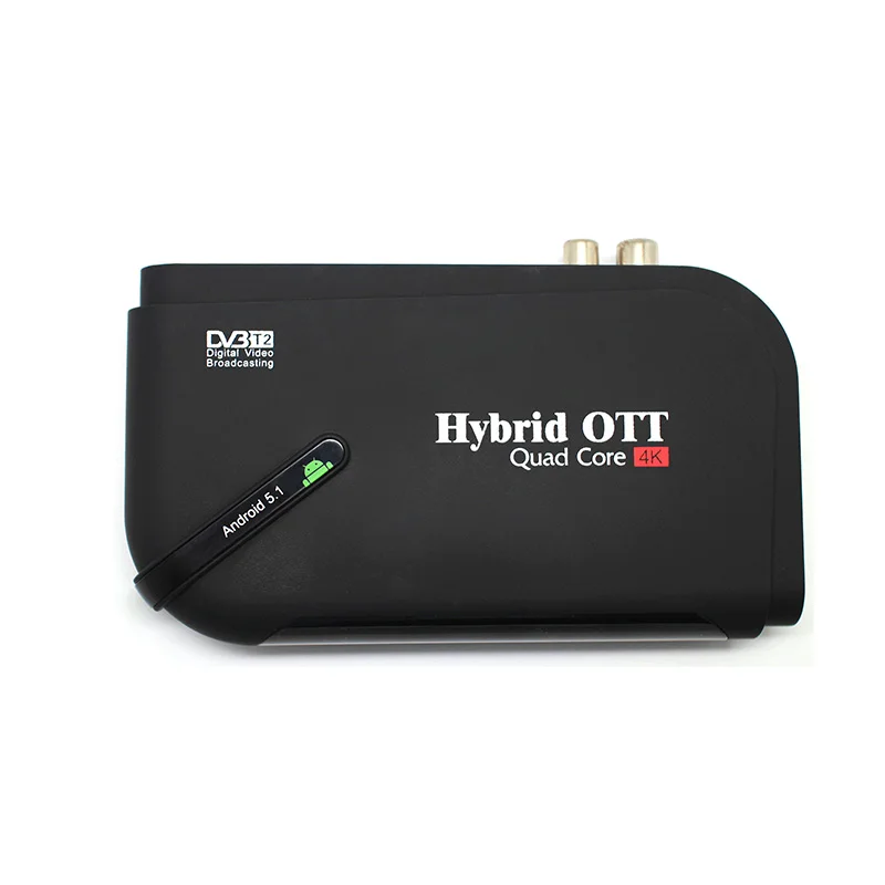 Android tv BOX с DVBT2 Amlogic S905X четырехъядерный ТВ-приемник два в одном Встроенный несколько приложений поддержка 4K дисплей ТВ-приставка