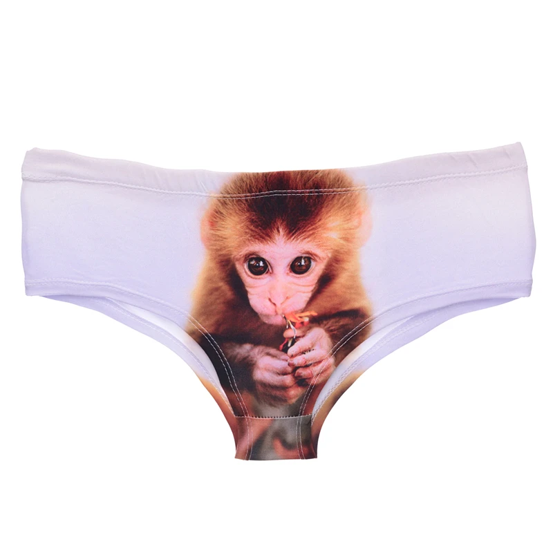 New arrival Cute Pink Monkey Women Intimates Panties Briefs 3D Print