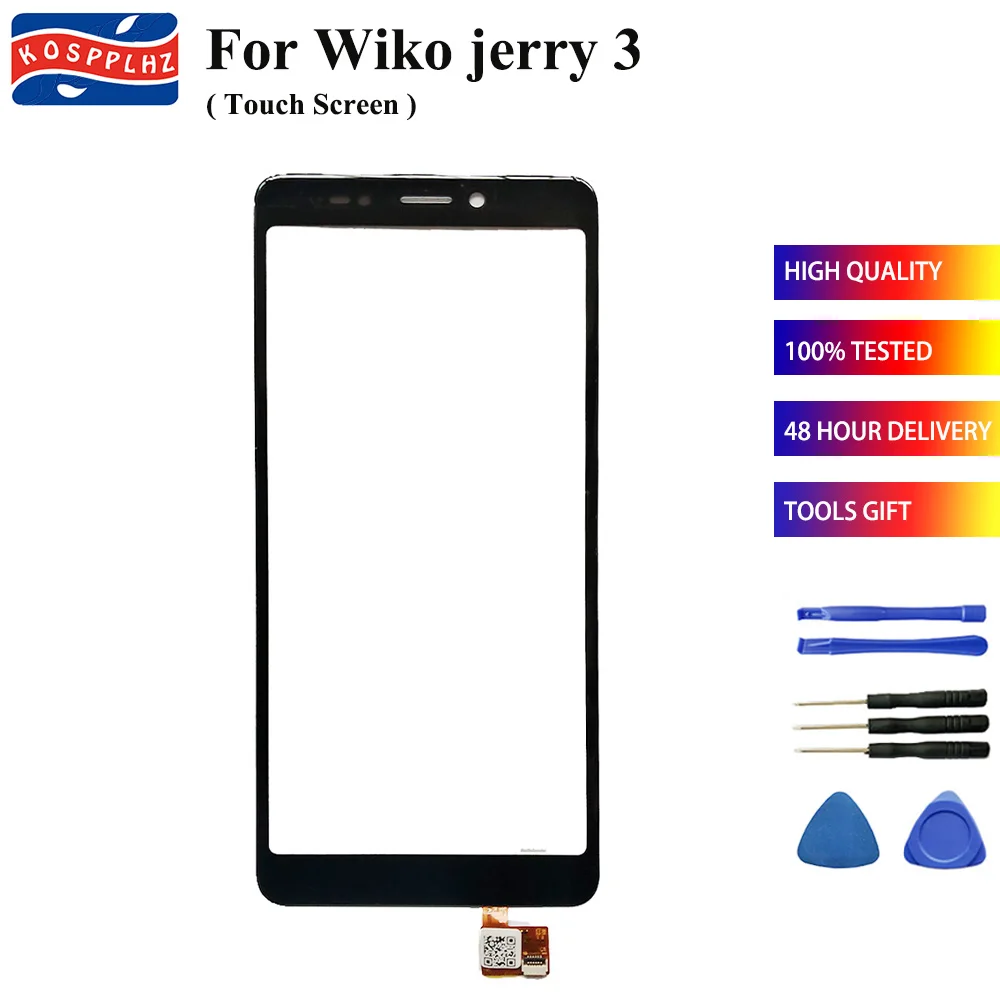 

KOSPPLHZ 5.45'' Mobile Phone Touch Screen Touch Panel For wiko jerry 3 Touch Screen Glass Digitizer Panel Sensor jerry3 + tools