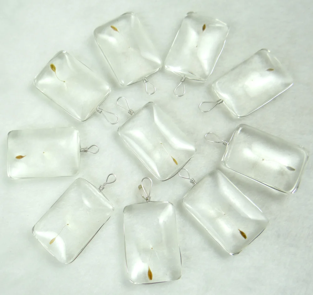 10 шт. подвеска из натурального одуванчика|f pendant|glass pendants jewelrynatural crystal jewelry |