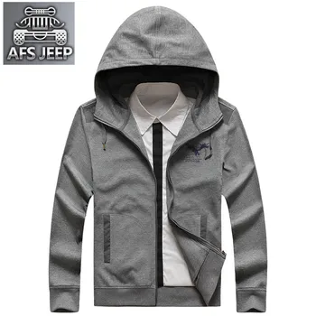 

Men Hoodies New 2018 Autumn and Winter European and American City Casual Sweatshirt and Coats Brand AFS JEEP Original Clothing