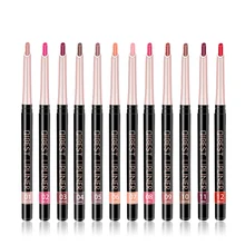 12PCS Lip Liner Set Long Lasting Waterproof Non-stick Cup Colorfast Automatic Rotation Lip Liner Lipstick Kit