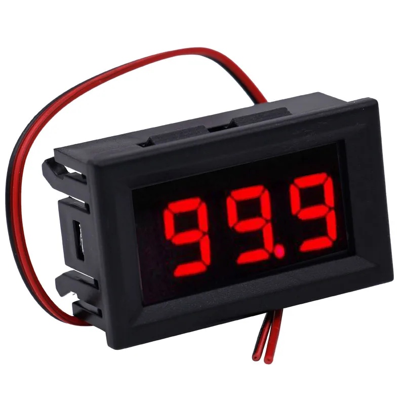 

5v ~ 120V DC voltage meter 2 wires digital voltmeter Electrical Instruments volt tester for car 10%OFF
