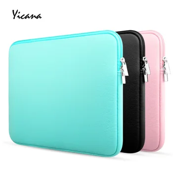 

Yicana 11 12 13 14 15.6 inch sleeve laptop case for MacBook Air Pro Ultrabook Notebook Tablet computer Portable Soft Zipper bag