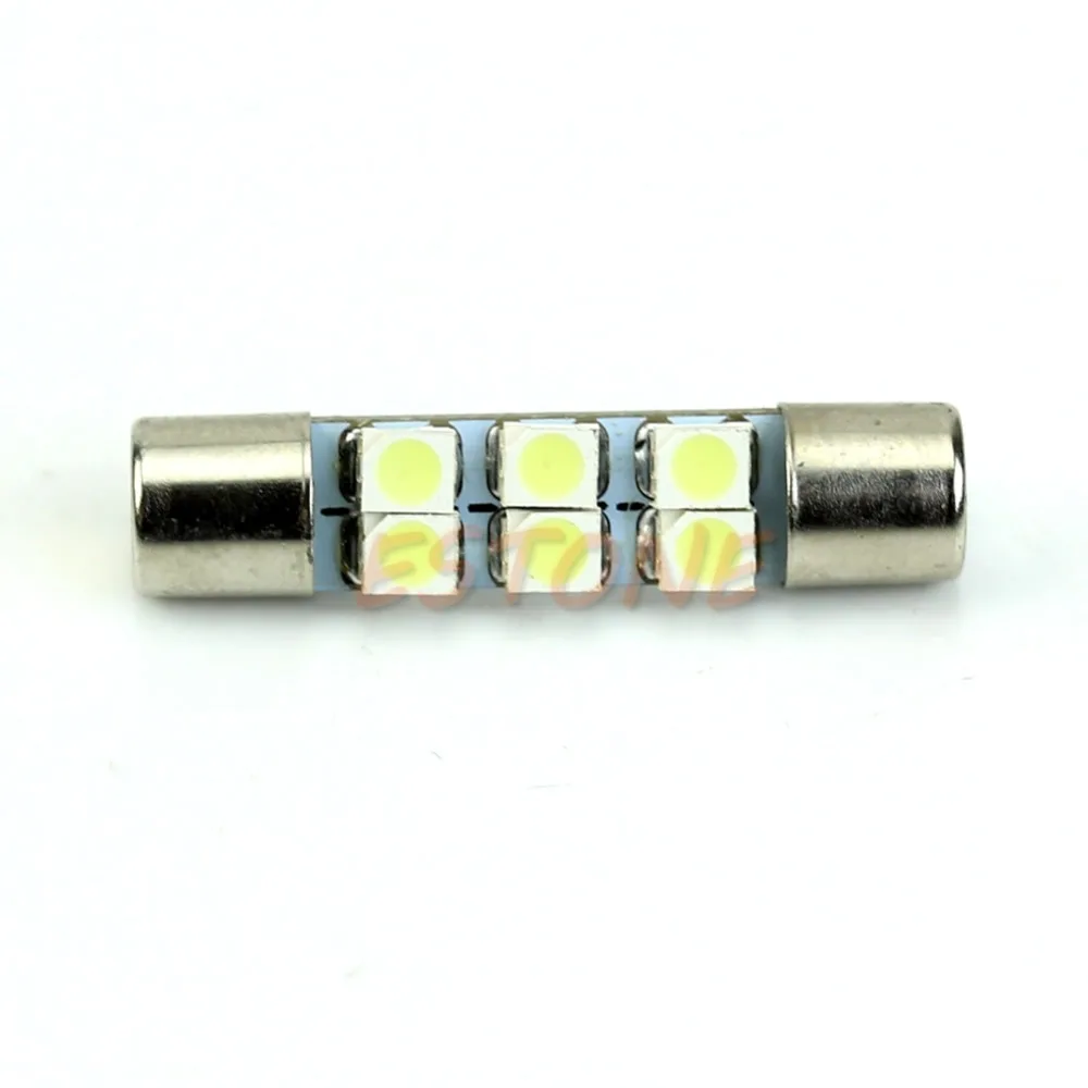 1 шт. белые светодиодные лампы 3528 T6 6 SMD для автомобильного солнцезащитного