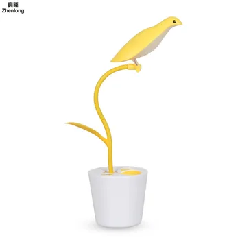 

Free Bird Pen Holder Touch Table Lamp USB Charging Creative Cartoon Eye Care Reading Led Student Modern Gift Desk Light Indoor