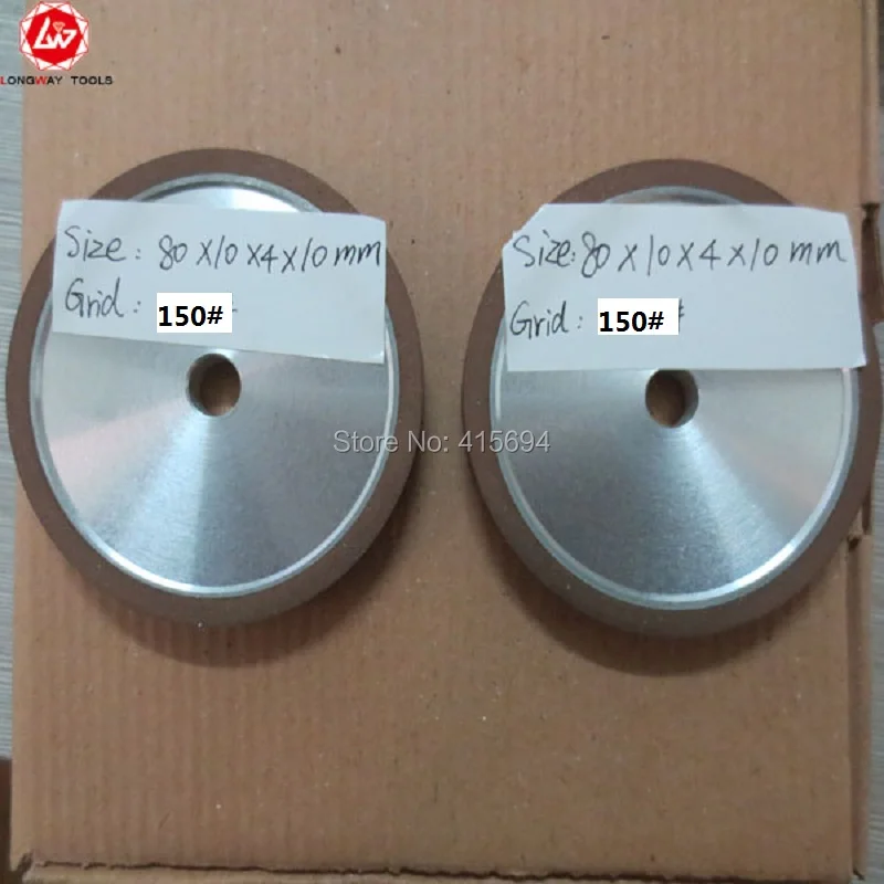 

80x10x10Hx4W-150# diamond grinding wheel for sharpening carbide tools,resin grinding wheel,flat grinding wheel.