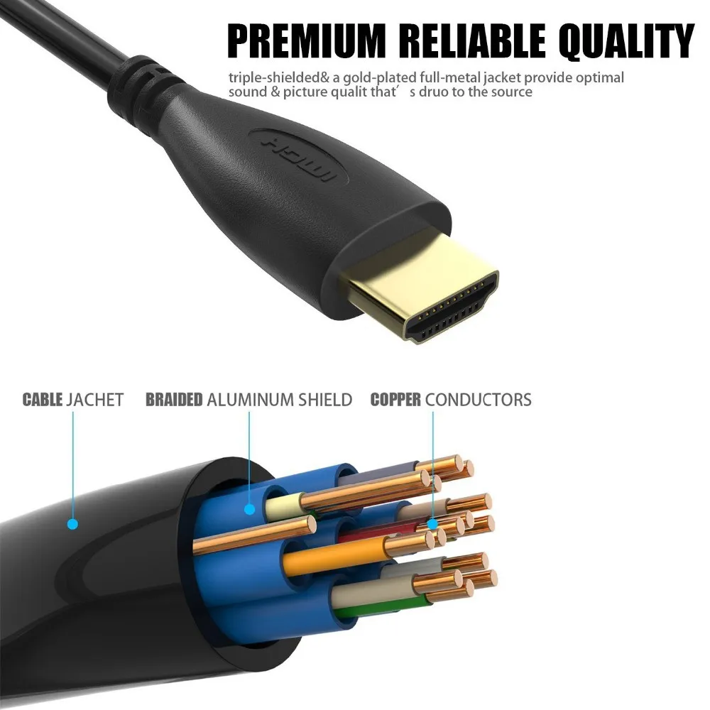 AIXXCO-0-5M-1M-2M-3M-5M-10M-15M-20M-High-speed-Gold-Plaed-Plug-Male