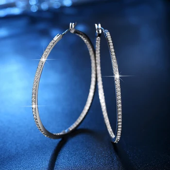 

Silver Earrings for women New Fashion Jewelry Geometric simple Fashion silver Plated earrings RPXJRPVF