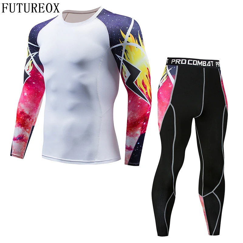 2018 New Long Sleeve Rash Guard Full Pattern FUTUREOX Compression Shirt Multipurpose Fitness MMA Top Shirt Perfect Men's Set 2018 New Long Sleeve Rash Guard Full Pattern FUTUREOX Compression Shirt Multipurpose Fitness MMA Top Shirt Perfect Men's Set