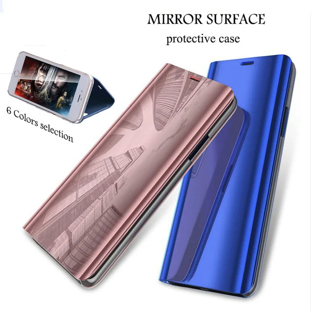 

For Xiaomi Redmi Note 4 5 4X 5A 5 Plus Flip case For Xiaomi mi6 mi 6X 5X mix2 mi a1 a2 Clear Mirror View Flip Stand Case Cover