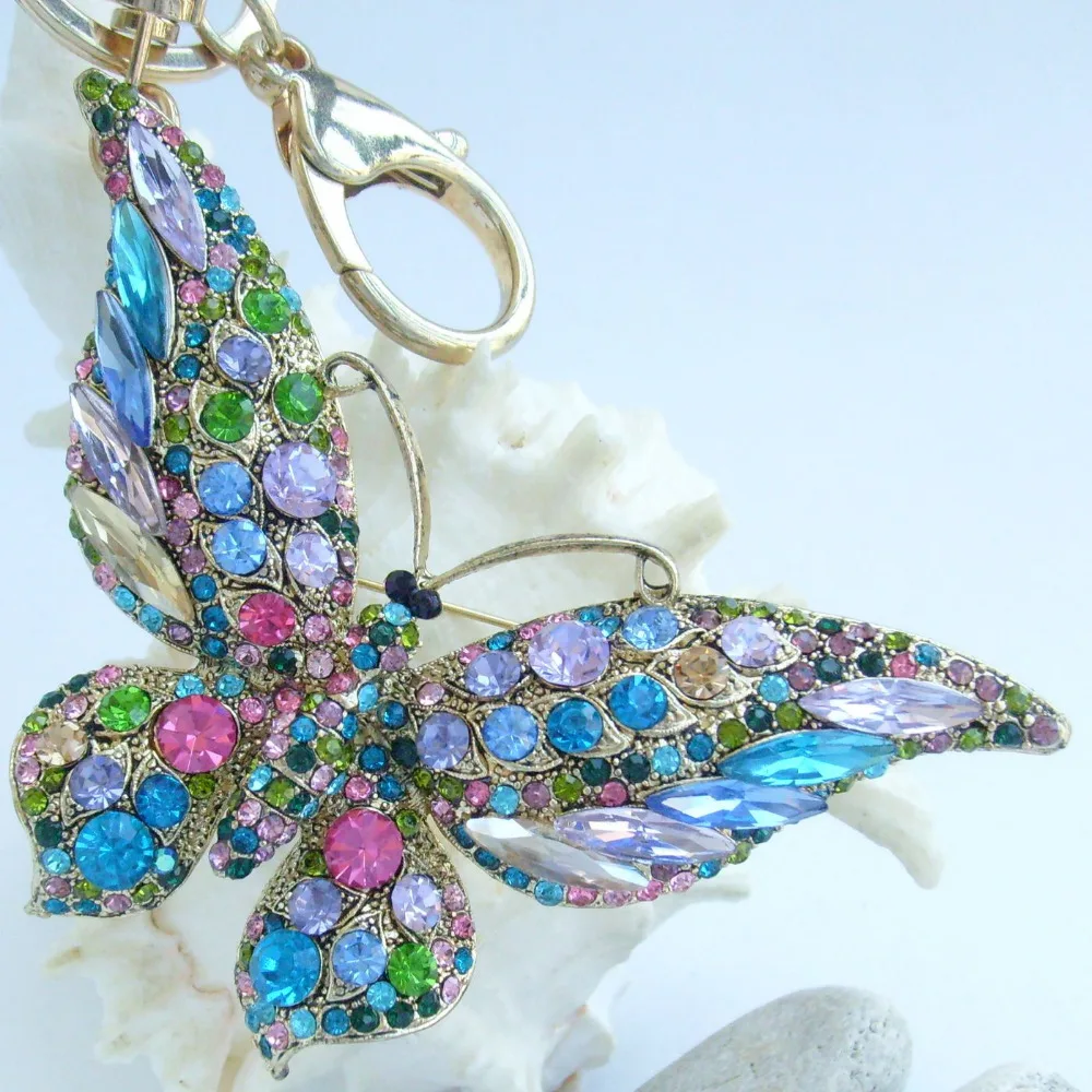 Buy Beautiful Butterfly Keychain Pendant Multicolor